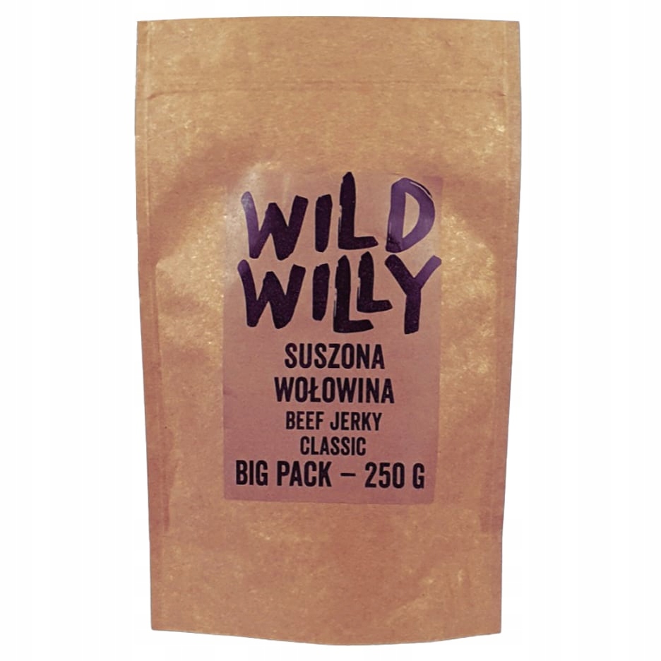 Levně Sušená hovězí svačinka Wild Willy Beef Jerky s klasickou příchutí 250 g