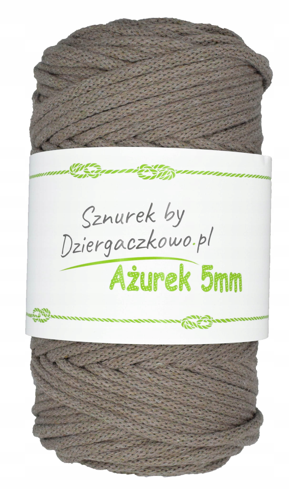Pamut zsinór Ażurek 5mm - 100 m hosszú - Mokka, • Ár, Vélemények - Allegro
