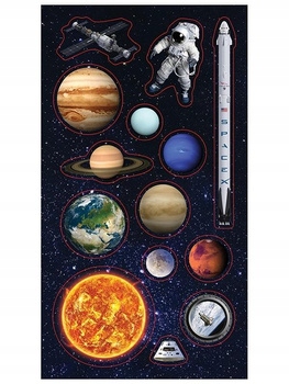 

Naklejki nalepki Planety kosmos astronauci