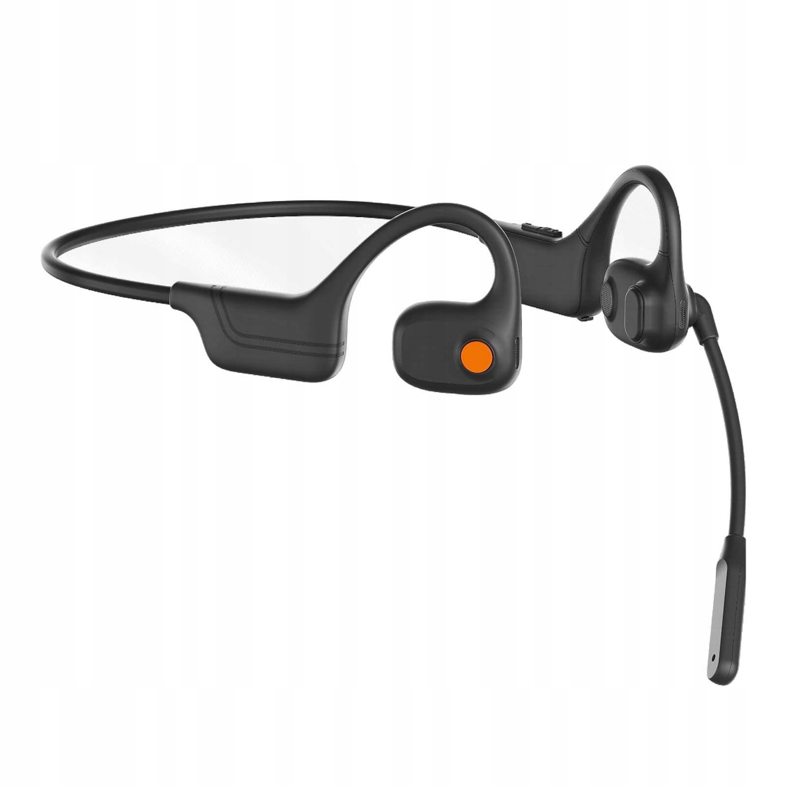 Słuchawki dla biegacza rower fitness DH09 czarne open-ear IPX7, Bt 5.3