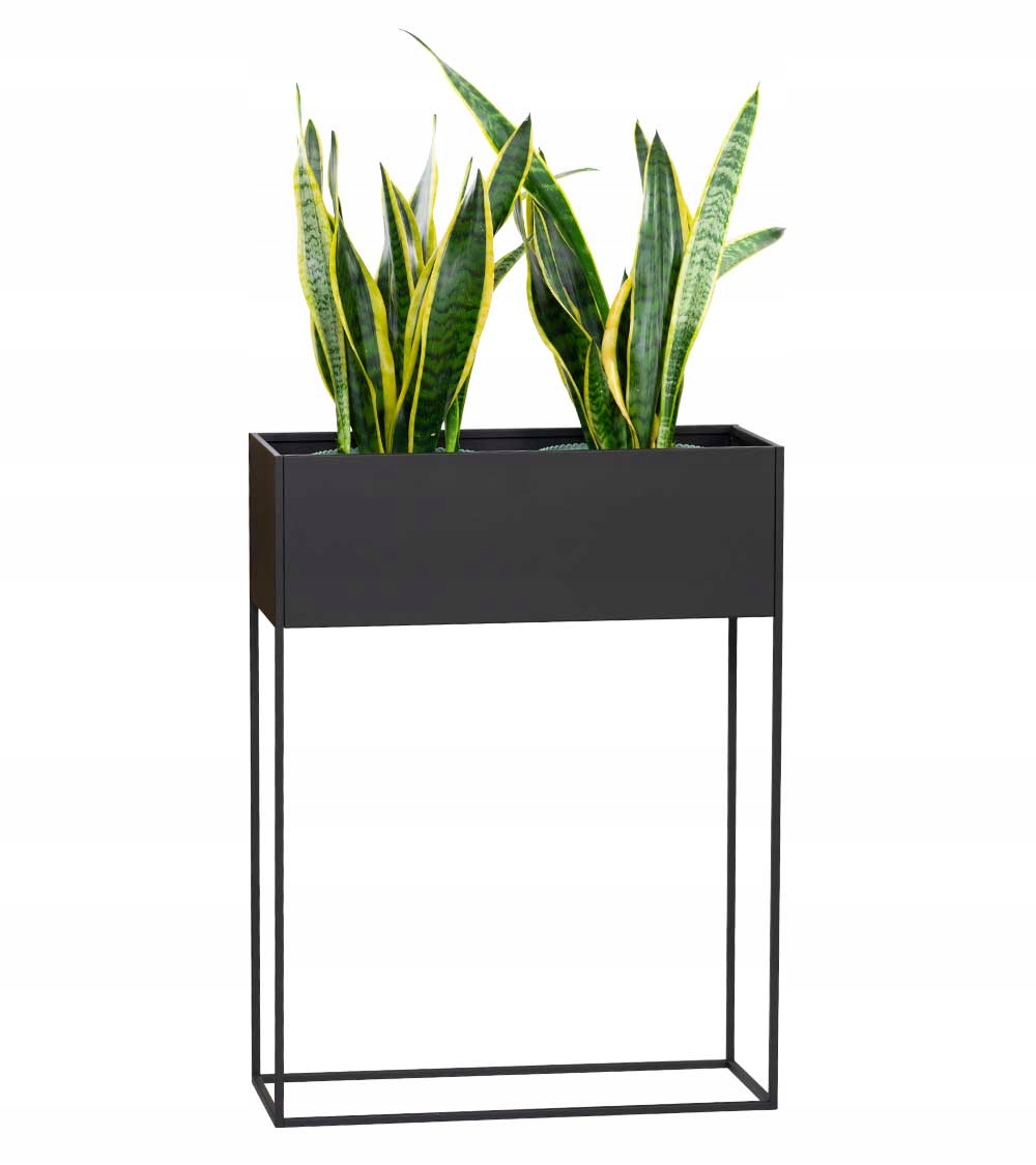 

Donica Metalowa Prostokątna Rodos, 85 cm Czarna