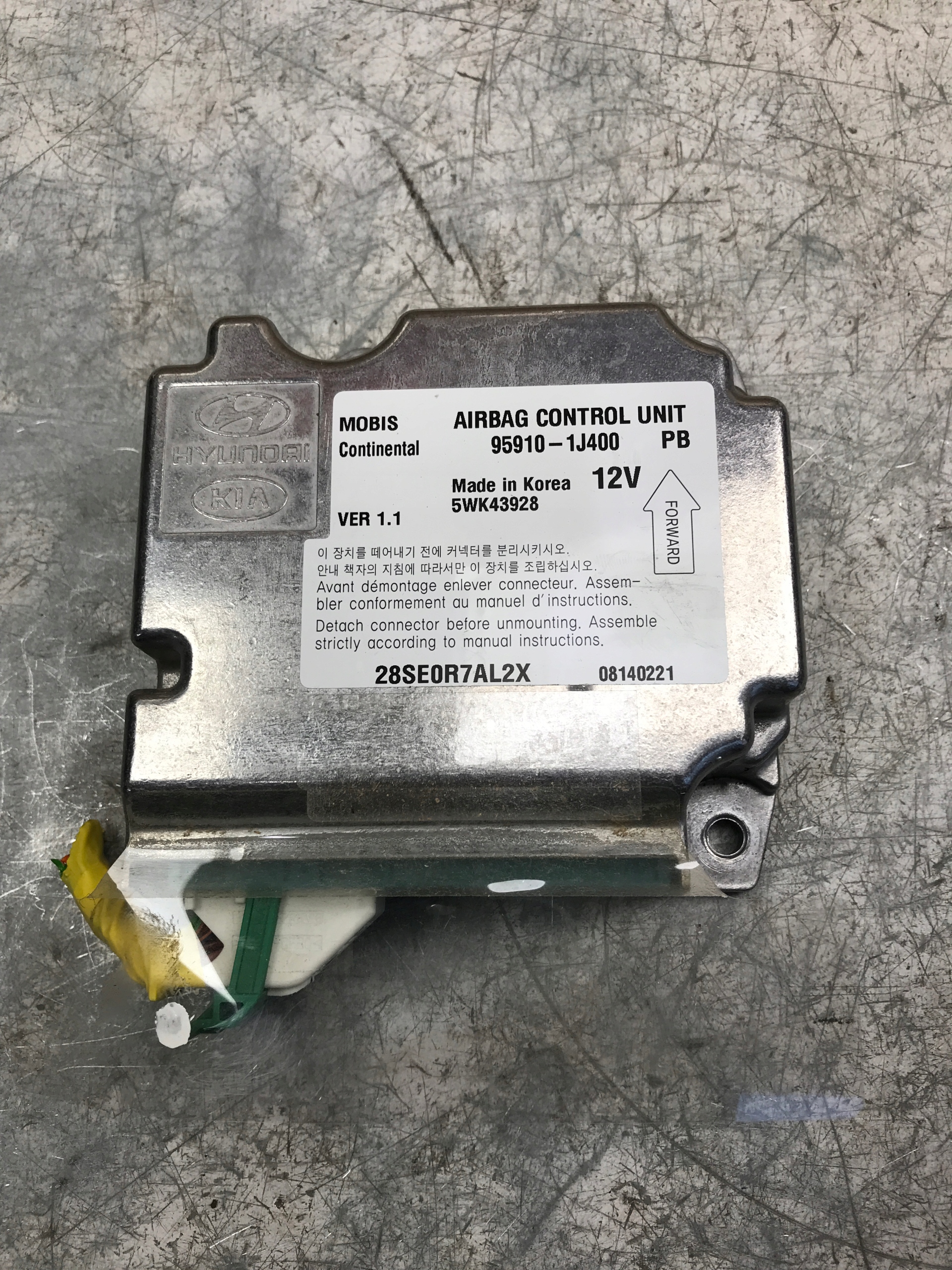 module SENSOR airbag HYUNDAI I20 LIFT 95910-1J400