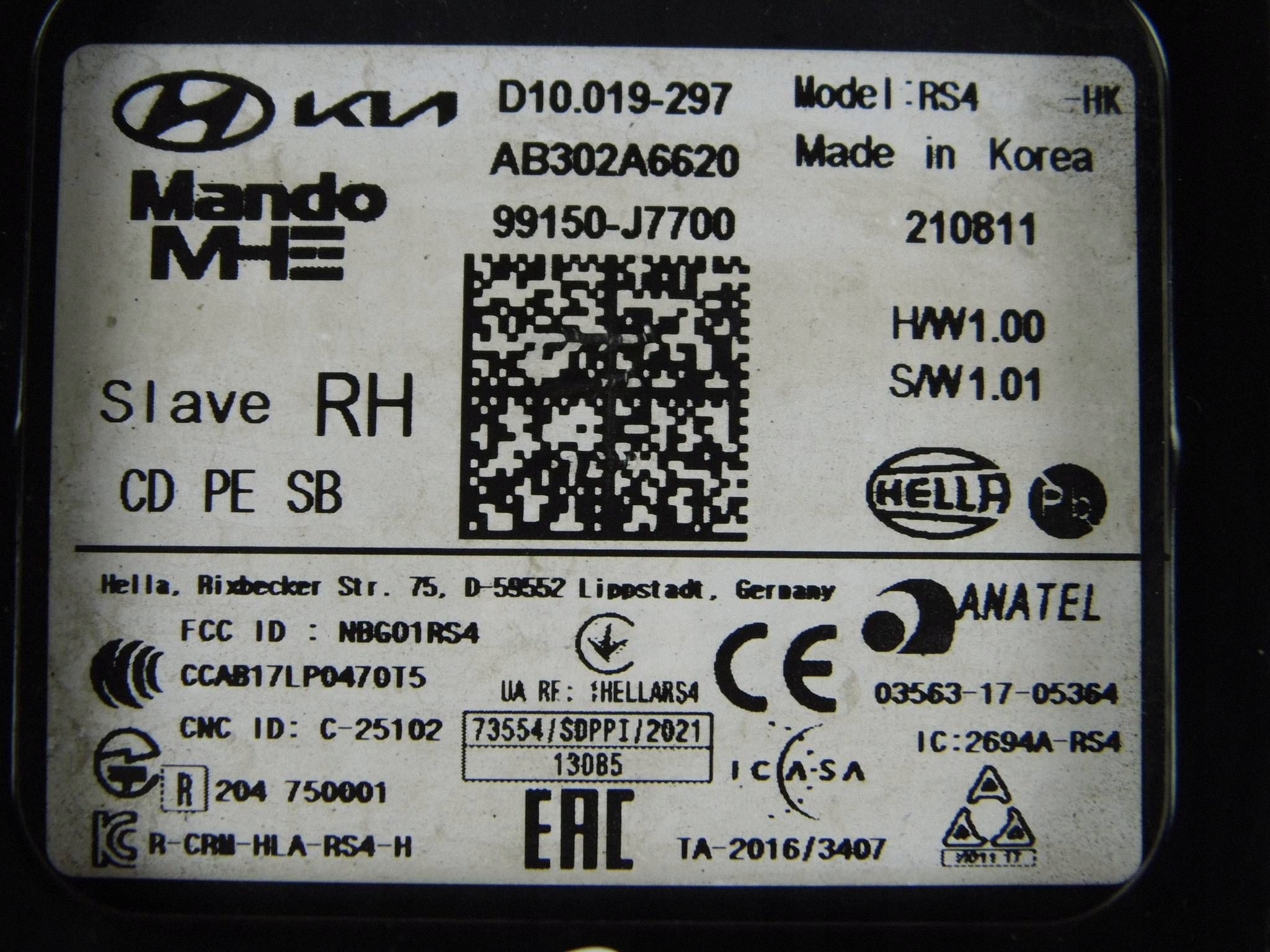 KIA ProCeed III sensor sensor module martwego pola right 99150-J7700