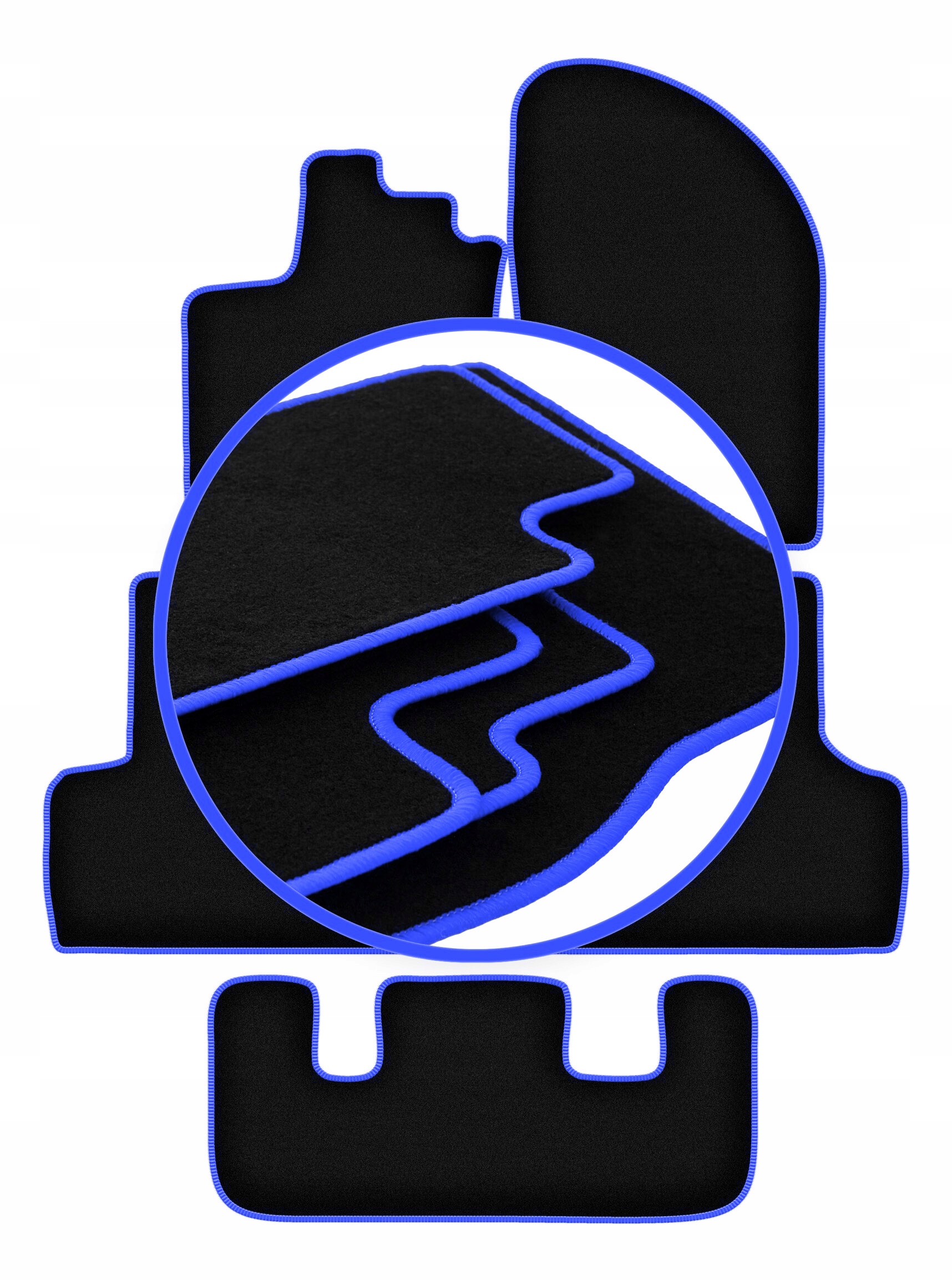 Koberce do auta Blue pro: Dacia Lodgy 7 osob 2012-