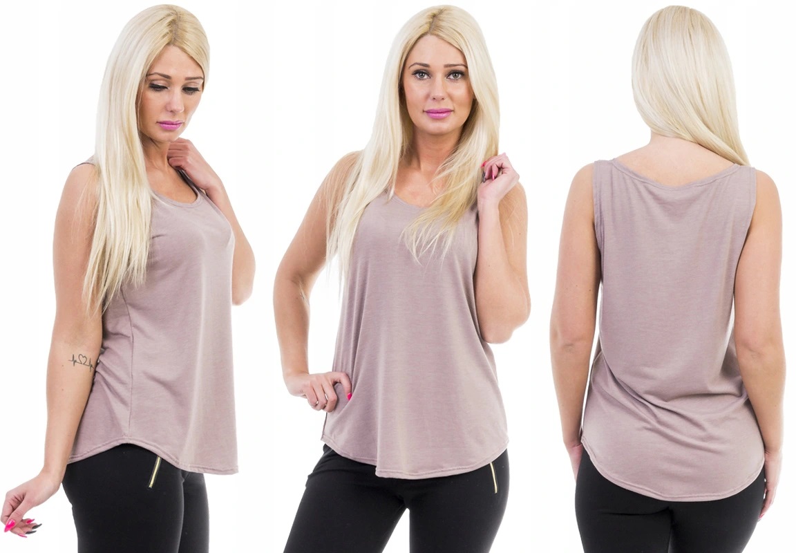 LETNIA BOKSERKA KOSZULKA LUŹNA CAPPUCCINO roz.56 Płeć kobieta