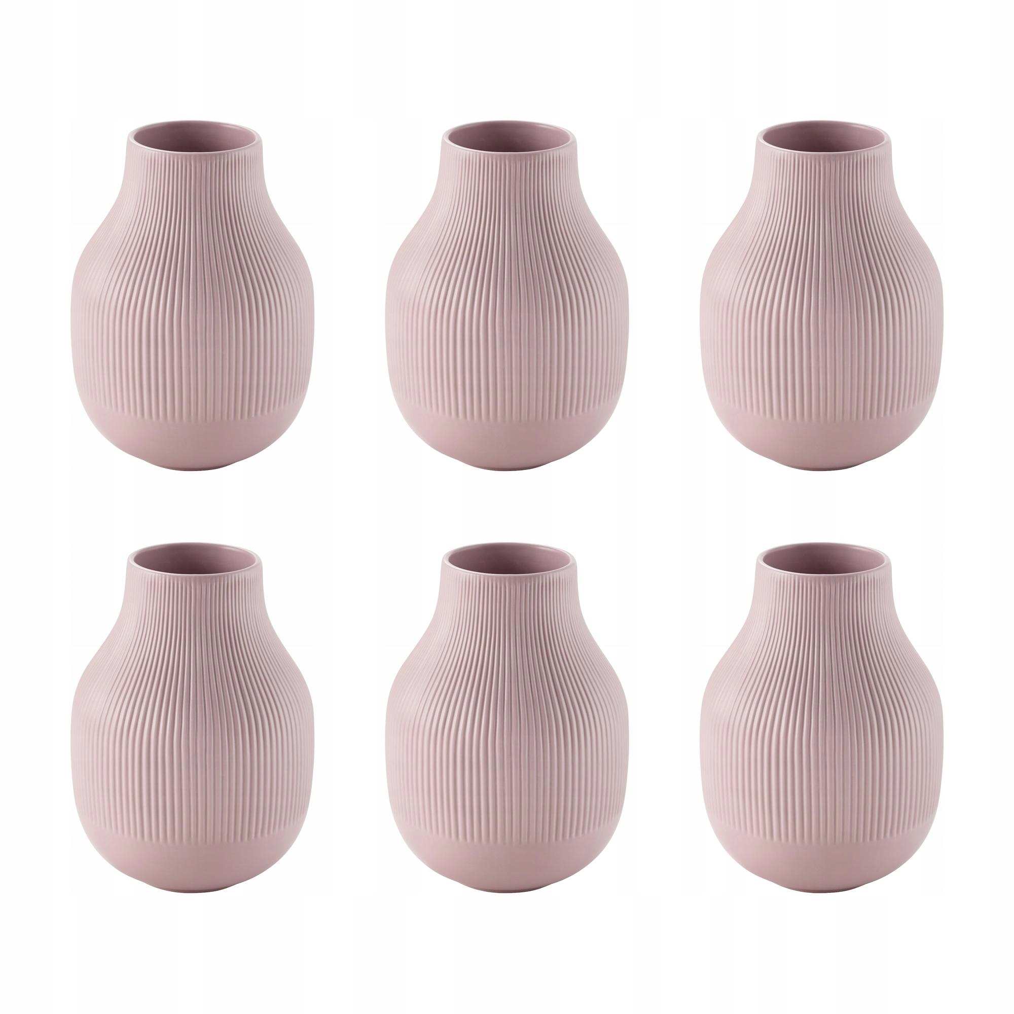 6 szt. Gradvis Wazon różowy 21 cm