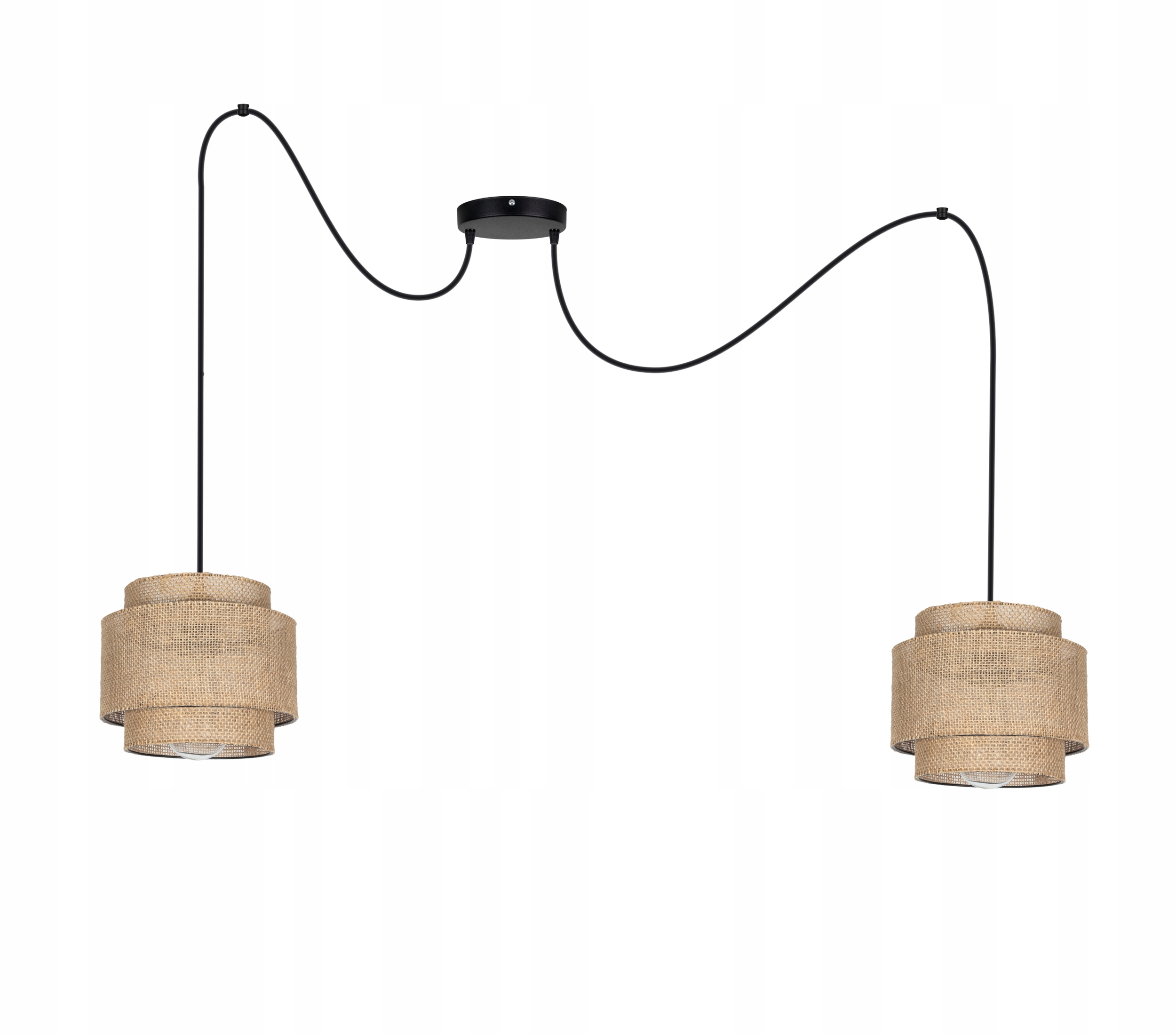 

Lampa Boho Wisząca Sufitowa Nowoczesna Pająk Len