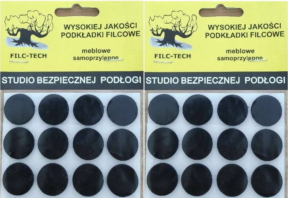 

Podkładki Filcowe Pod Meble Fi 20mm Czarne Filc