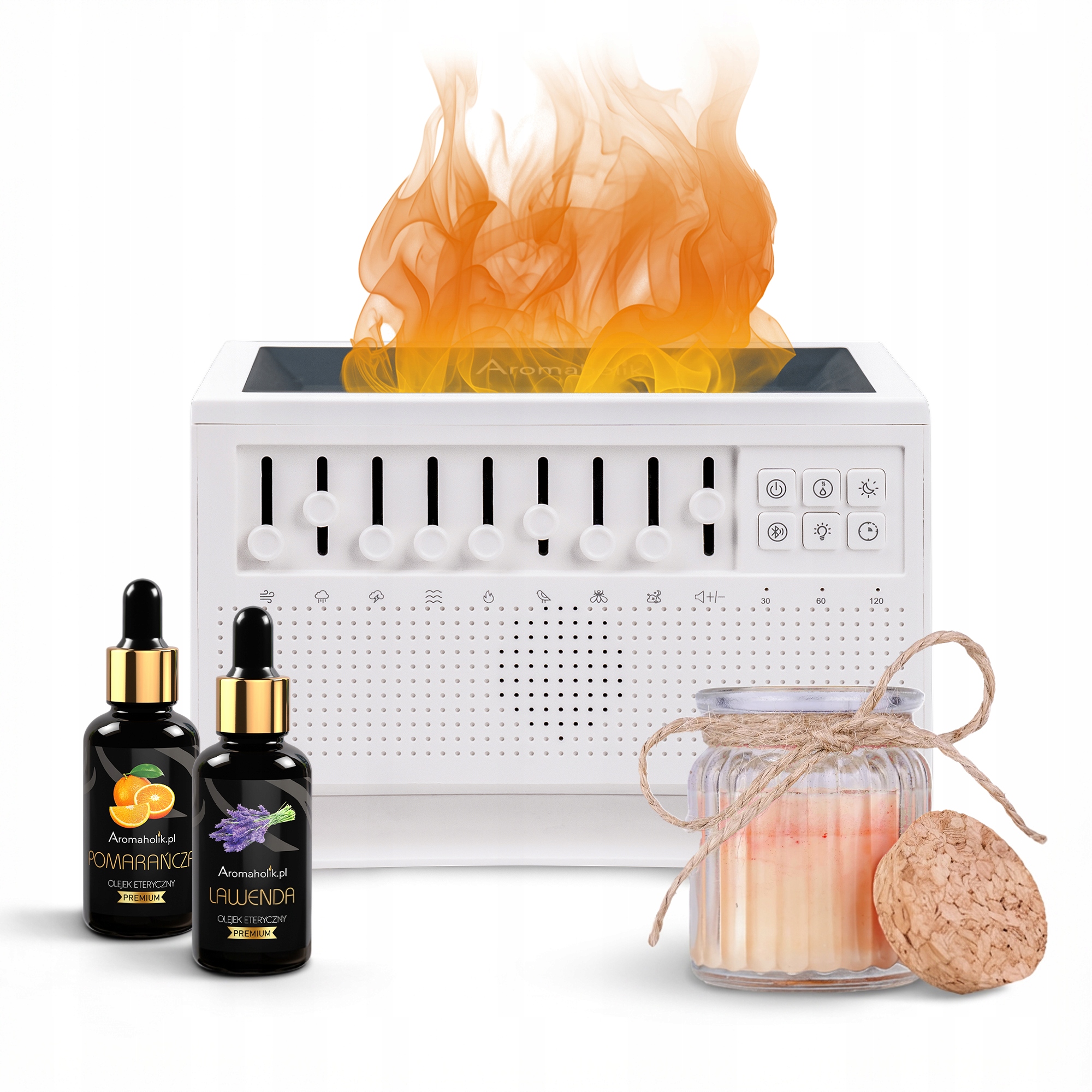 Difuzér Zvlhčovač Vzduchu Esenciální Oleje Svíčka Pro Aromaterapii