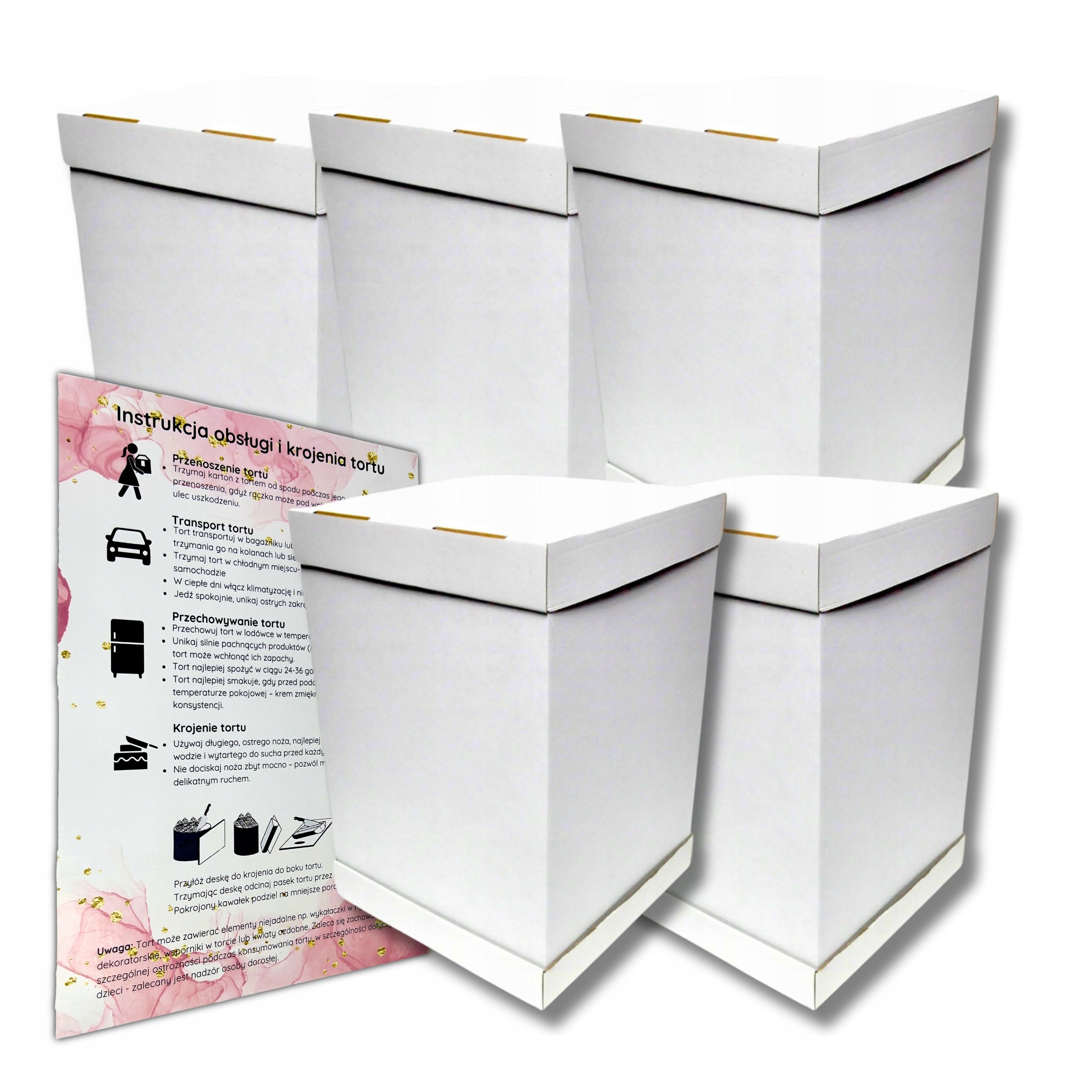 Krabice Na Dort Patrová 34x34x45 Silný Kartonový Obal Na Přijímání