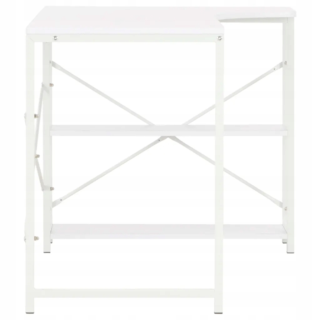 Biurko komputerowe, białe, 120 x 72 x 70 cm Głębokość mebla 72 cm