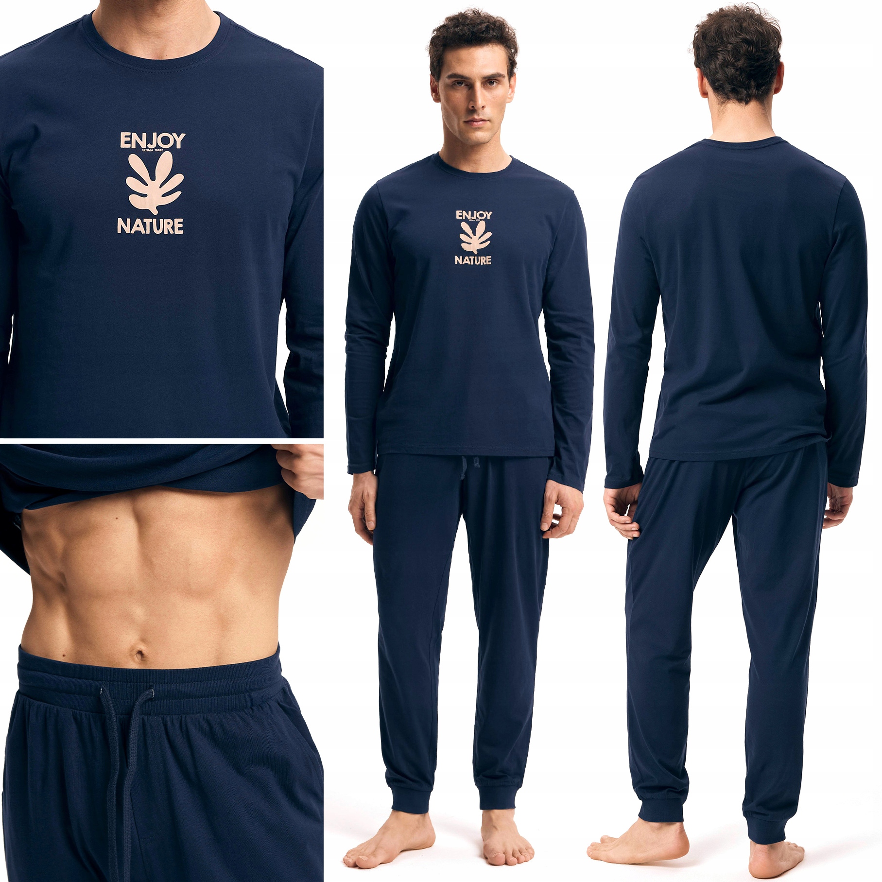 Pánské pyžamo Henderson volného Střih stylové a pohodlné 100% Bavlna M