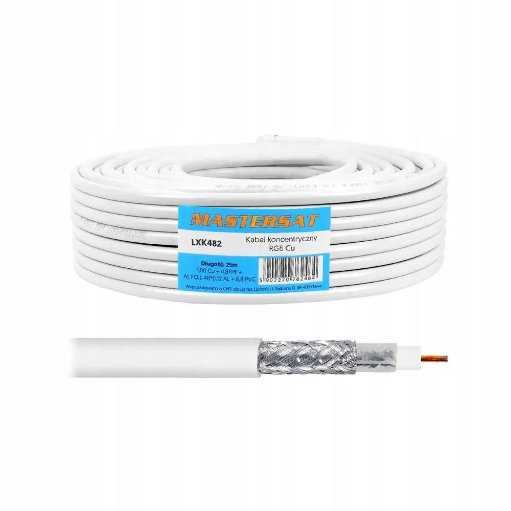 Kabel koncentryczny 1Cu 48x0,12AL 25m Mastersat