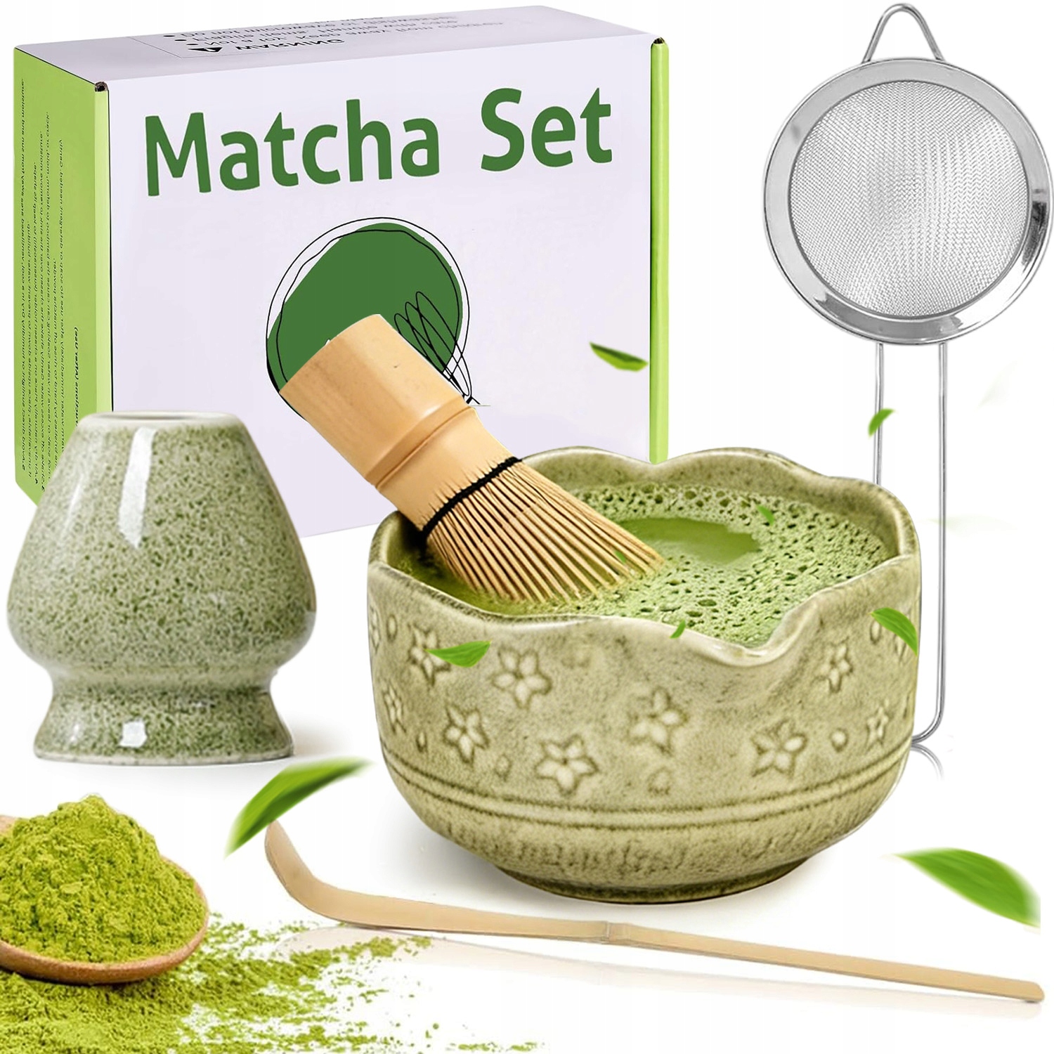 Levně Startovací Sada Matcha Tradiční A Šálek Haru 5 Kusů Elegantní