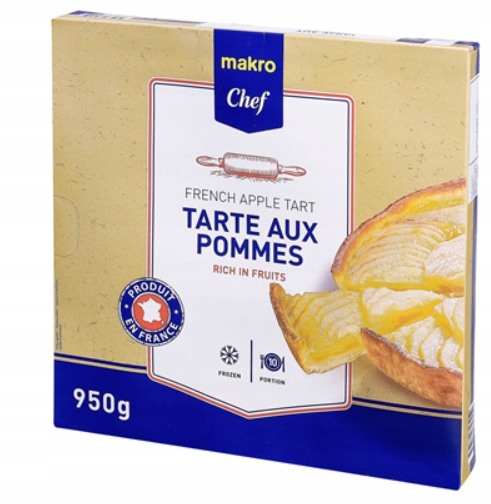 Metro Chef Jablečný Koláč 950 g, zmrazený dezert, velká porce