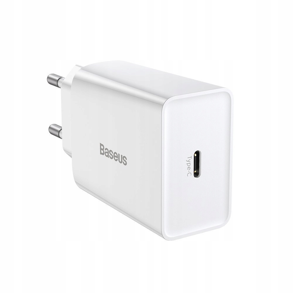BASEUS SZYBKA ŁADOWARKA SIECIOWA MOCNA ZASILACZ USB-C TYPE-C QC 3.0 PD 20W Złącza USB typ C