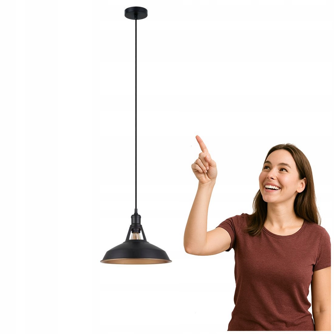 Závěsná lampa Freya MDM-2315/1 M Bk+gd Italux