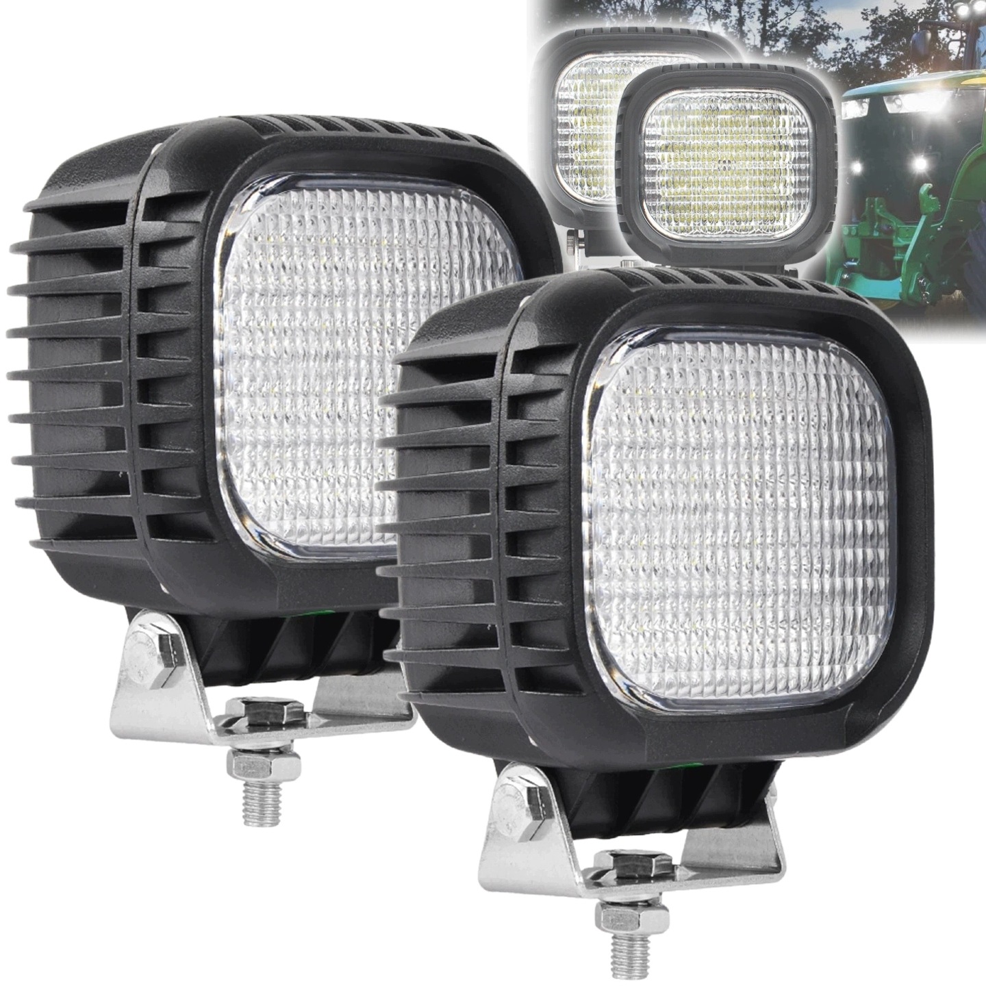 2X Výkonná Led Halogenová Pracovní Lampa Do Auta Světlomet Reflektor 12V 24V