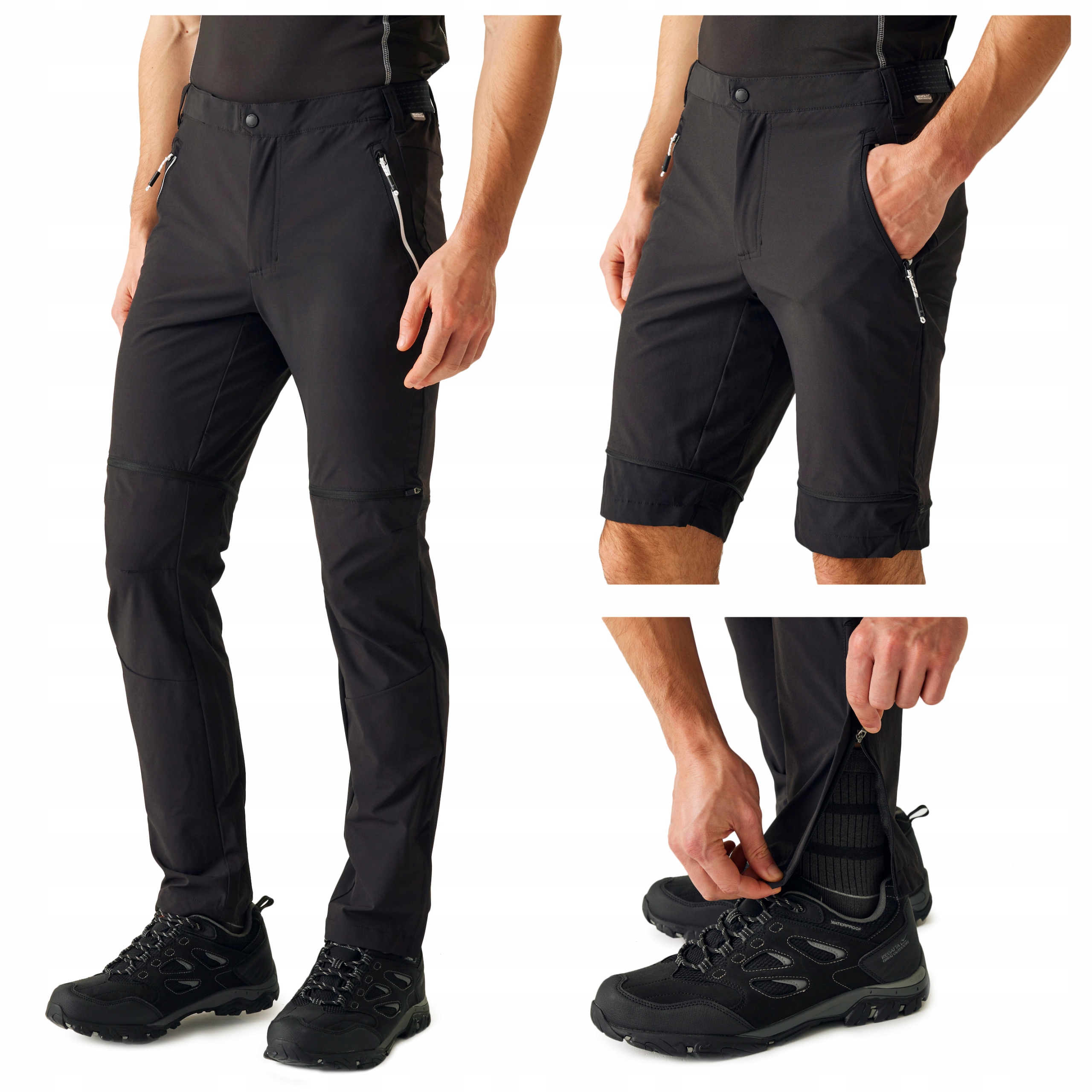 Spodnie trekkingowe męskie Regatta 2w1 Stretch Szybkoschnące UPF50+ EU40