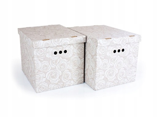 

Pudełko Ozdobne Dekoracyjne 2 szt Kwiat Róży Pudło