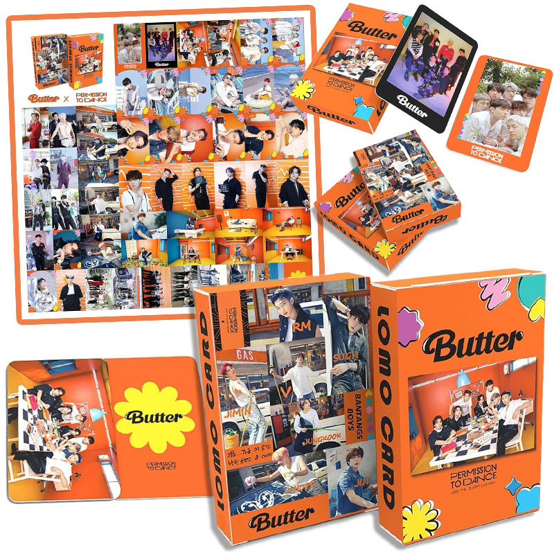 55 Kart Nowy Idol Plakatów Zdjęć Kart Zestaw Lomo Bts Butter Pieśń
