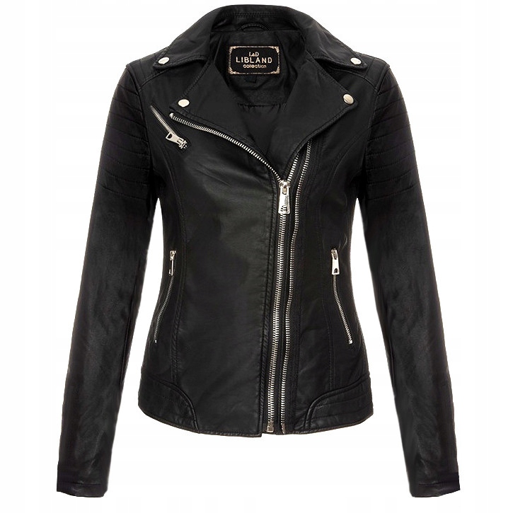 

B-015 Kurtka Skóra Czarna Ramoneska Biker rozm 6XL