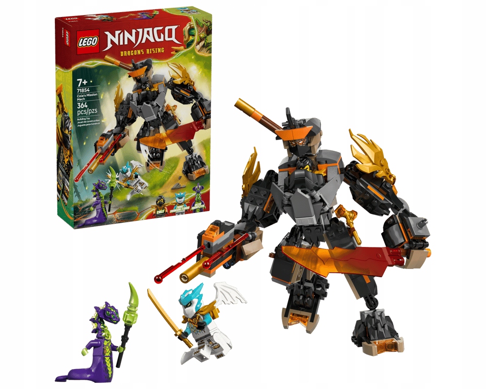 Lego 71854 Ninjago Sada Mech Colea a Zanea v dračím brnění 7+ 364ks