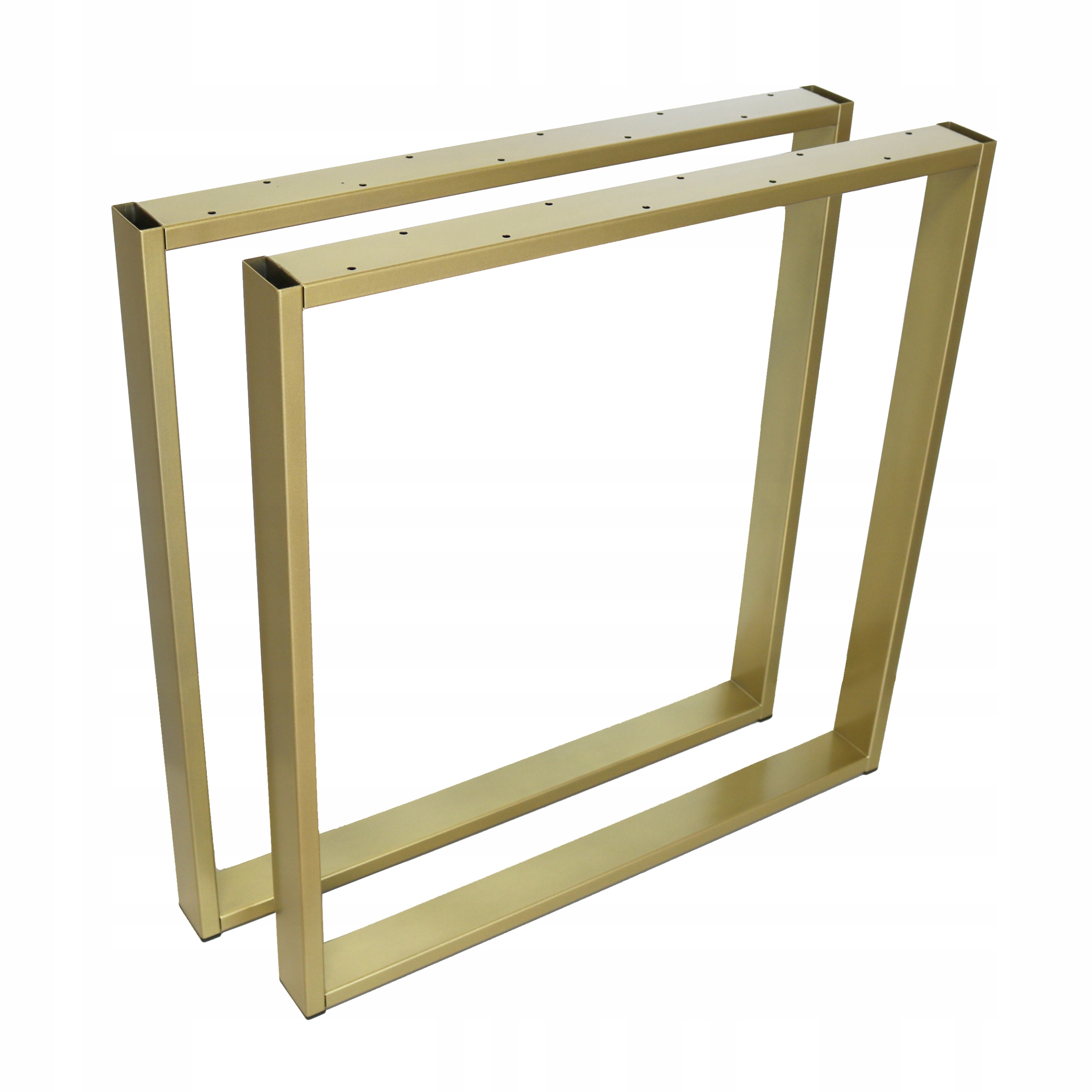 Nohy Na Stôl Kovové Zlaté 80x72 CM Profil 6x2 CM Loftové 2 Ks