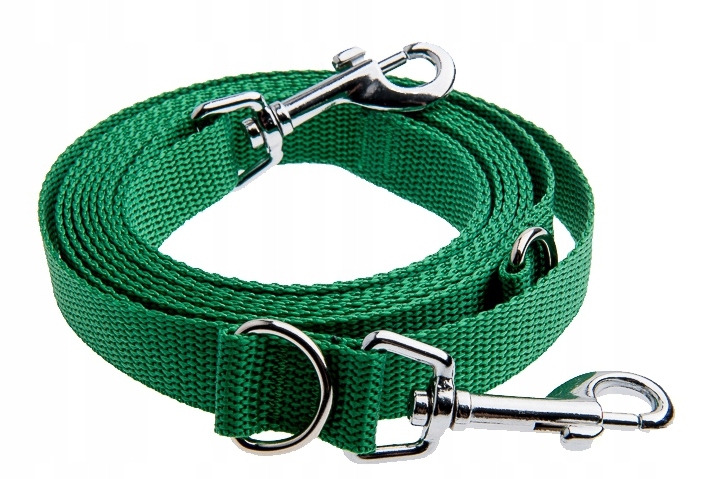 

Smycz przepinana regulowana 280 cm zielona