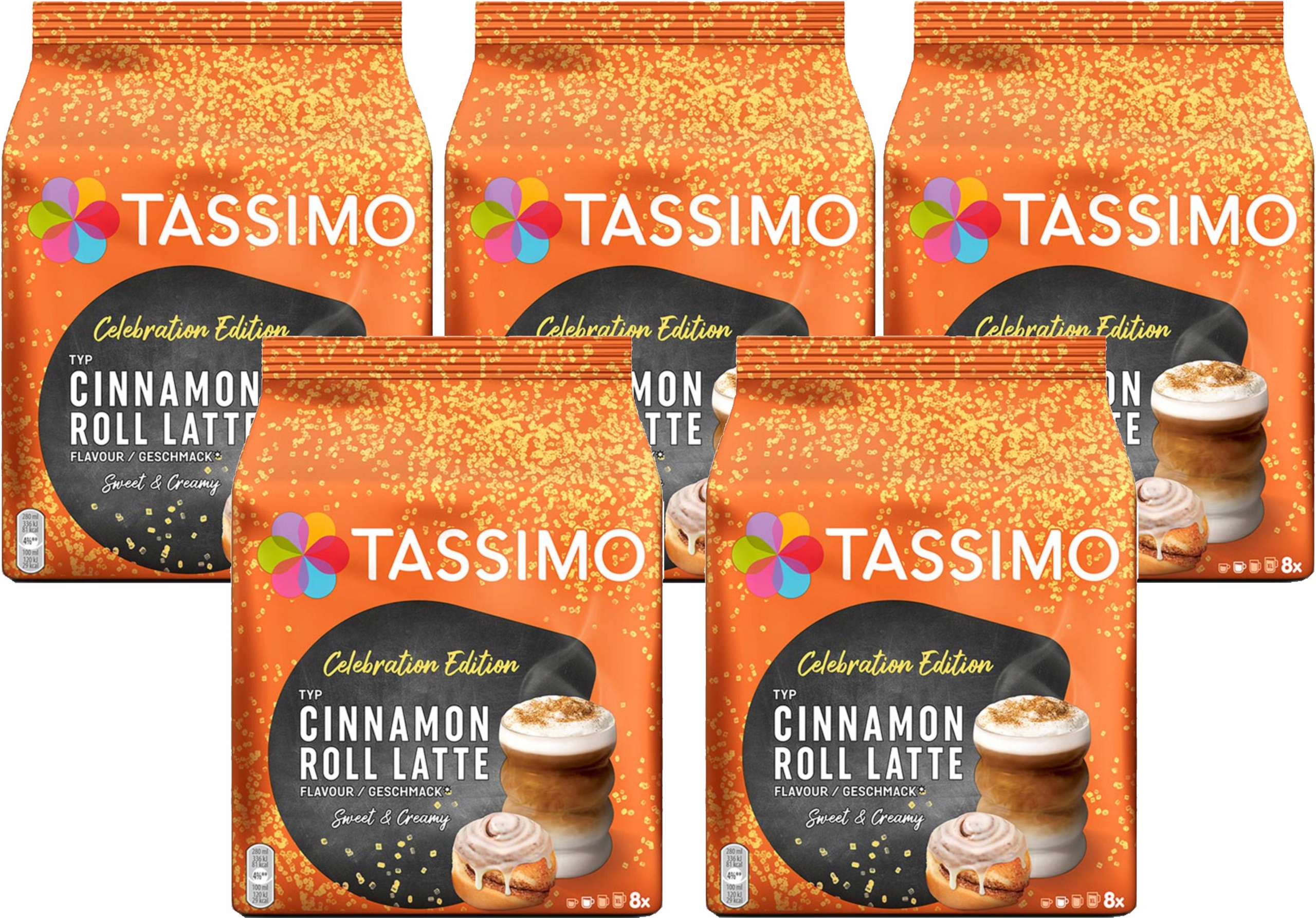 Levně Kapsle Tassimo Cinnamon Roll Latte 5 x 8 porcí