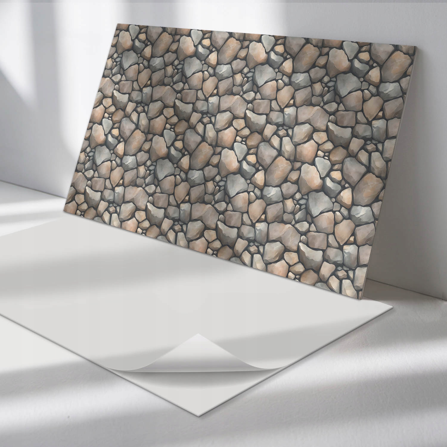 Sada podlahových vinylových panelov Vzor kameňov na pozadí 6 ks 60x30 cm