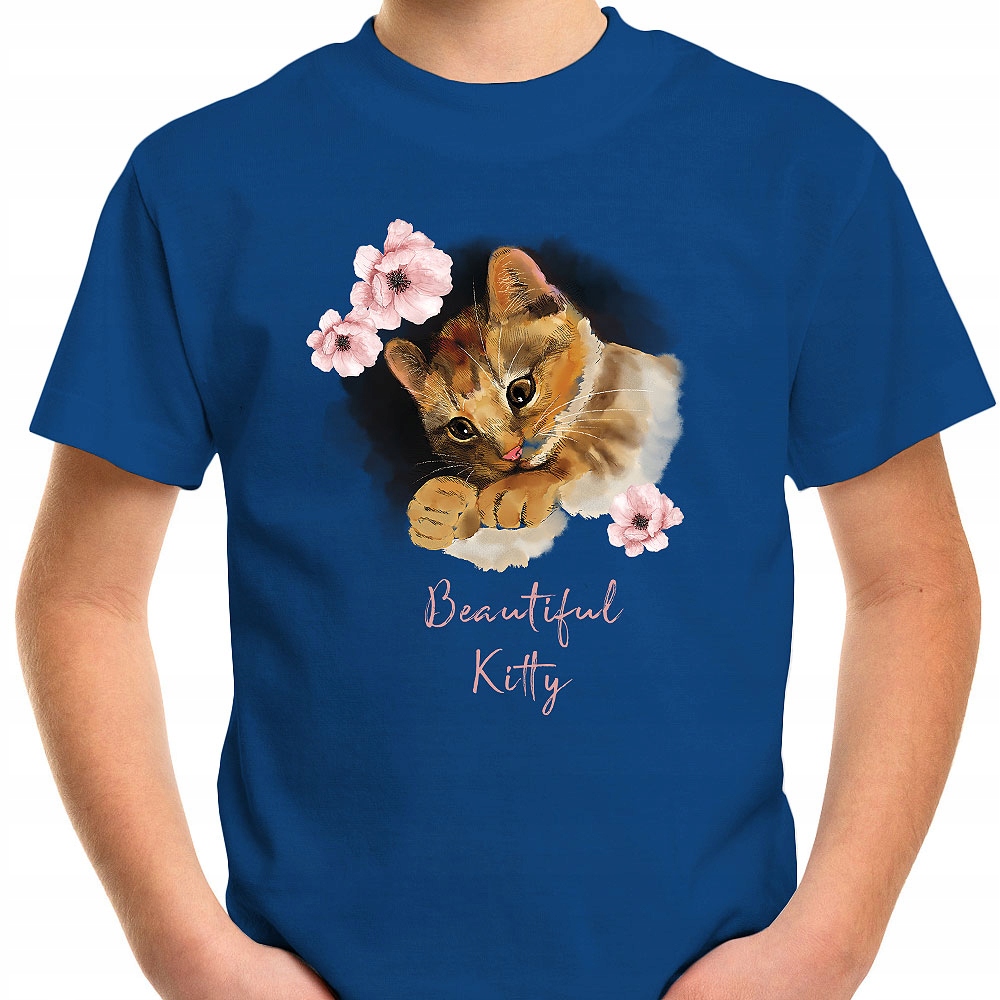T-SHIRT KOSZULKA DLA DZIECKA KOTY KOTKI 152 SUPER JAKOŚĆ