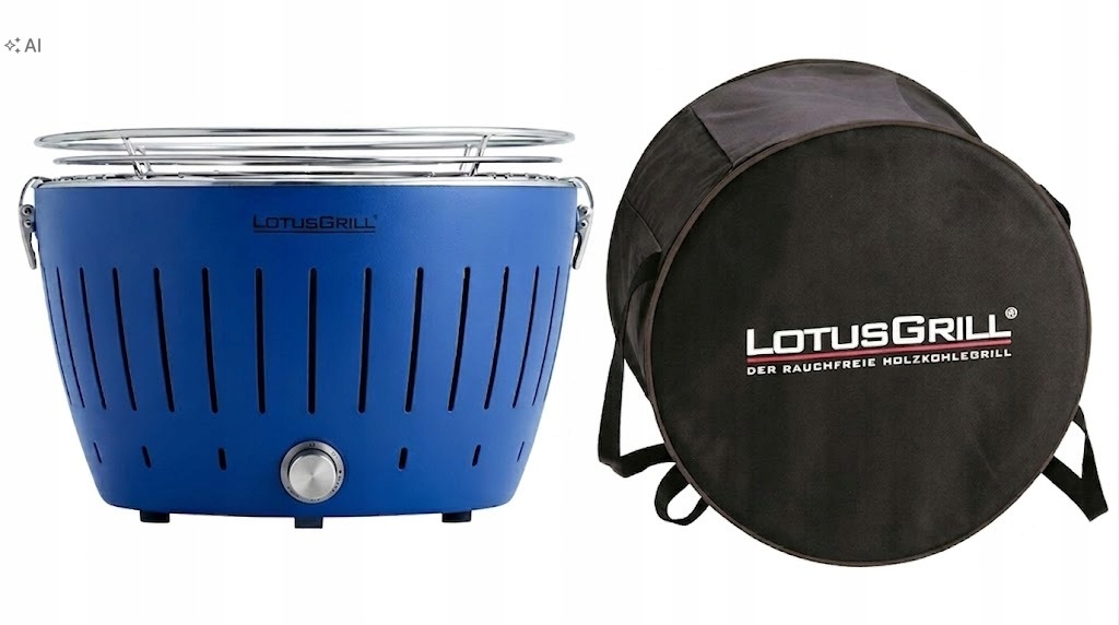Uhlíkový bezkouřový LotusGrill Zahradní Classic Ochranná taška Modrá