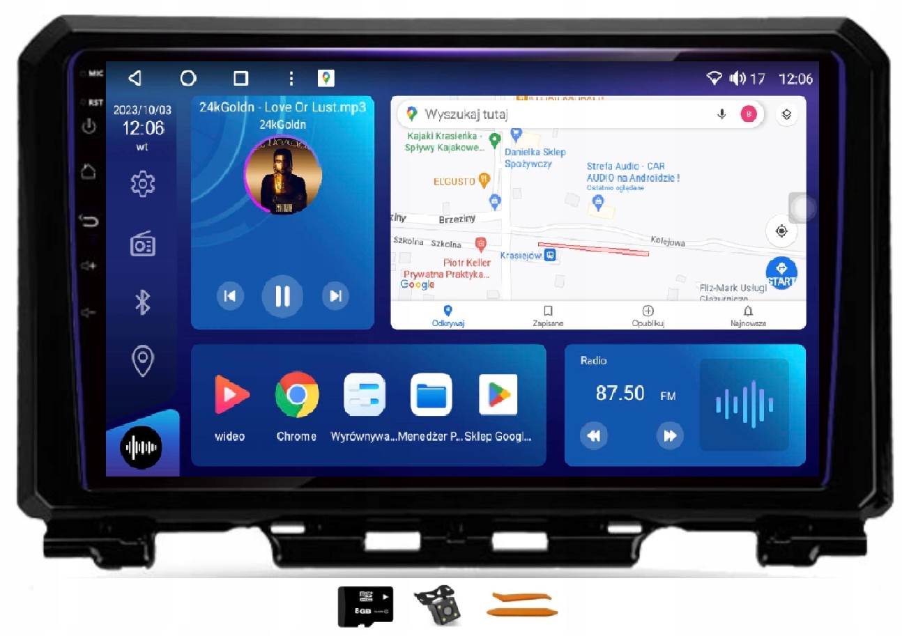 Rádio Android Navigácia VQ230 Qled Carplay Lte Gps Dsp Suzuki Jimny 4 18-24