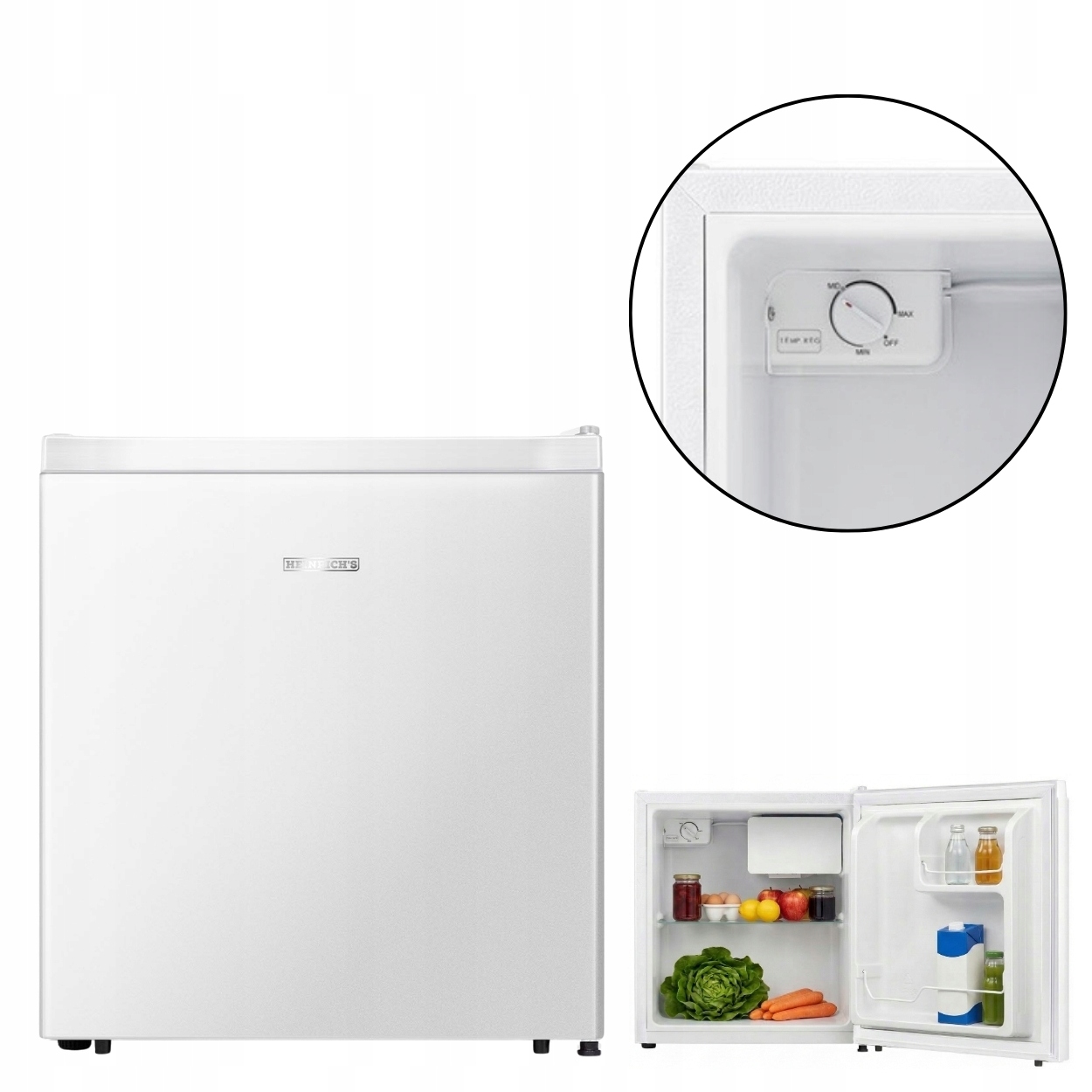Lodówka Heinrich"s Hkb 4188 Biała Mała Wolnostojąca Cicha