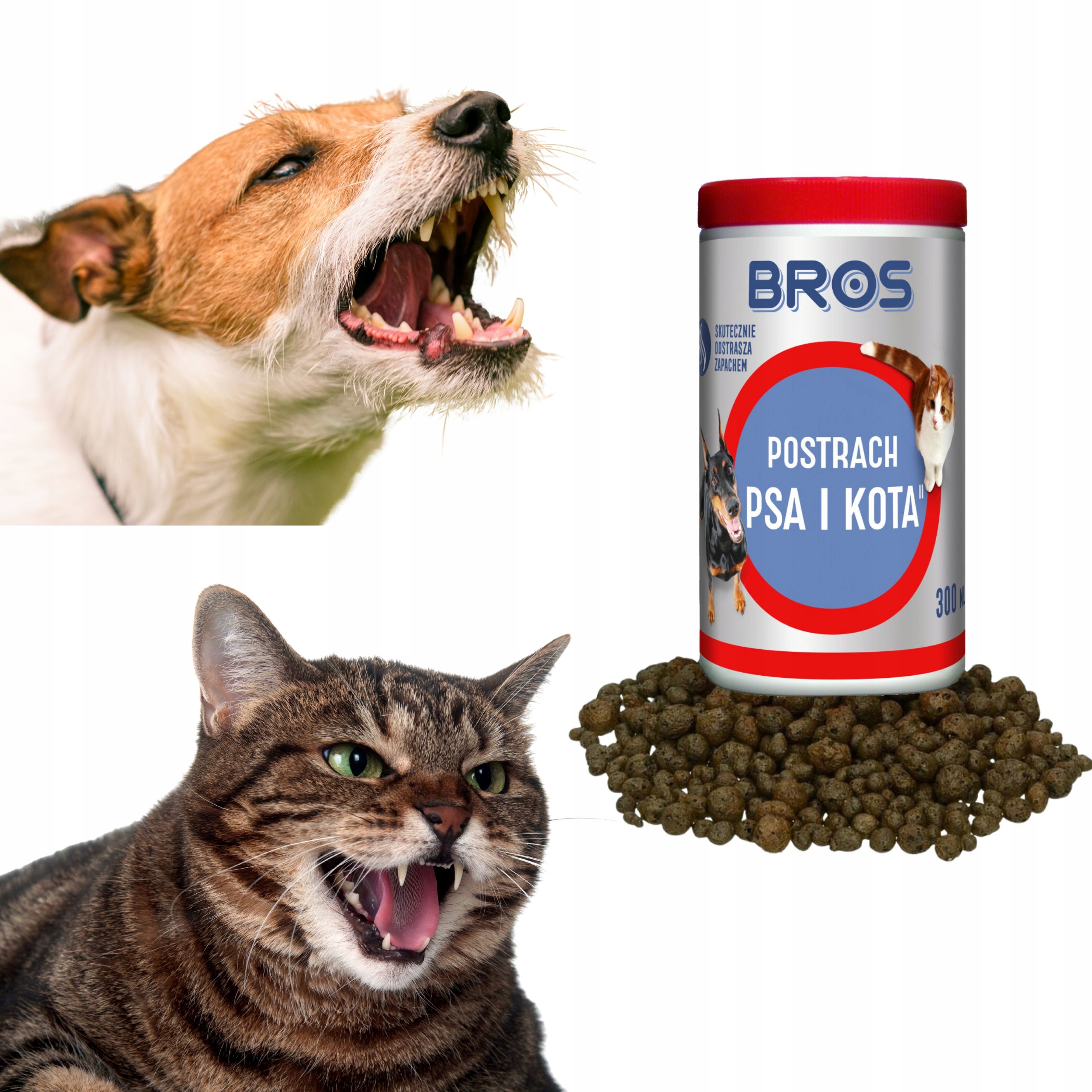 BROS POSTRACH PSA I KOTA GRANULKI ODSTRASZAJĄCE ZAPACHEM BEZPIECZNY 300ML Stan opakowania oryginalne