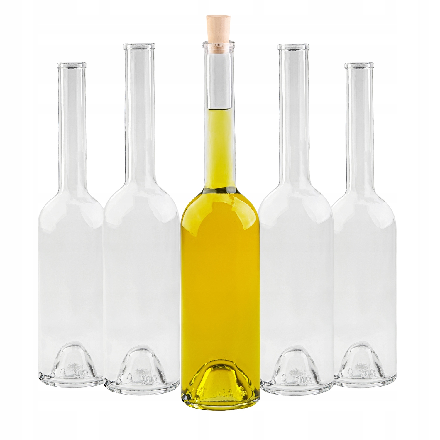 20 x Skleněné Lahve Fenice 500 ML Na Olej Ocet Šťáva S Přírodními Korky