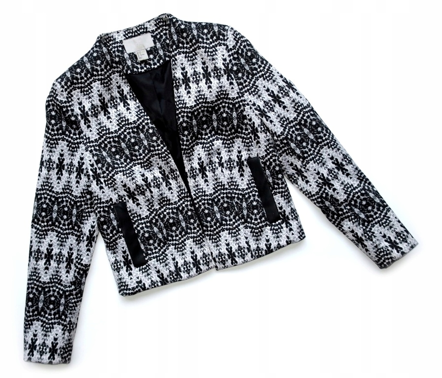 H&M M ŻAKIET WZÓR JAK SKÓRA WĘŻA SZARY 38