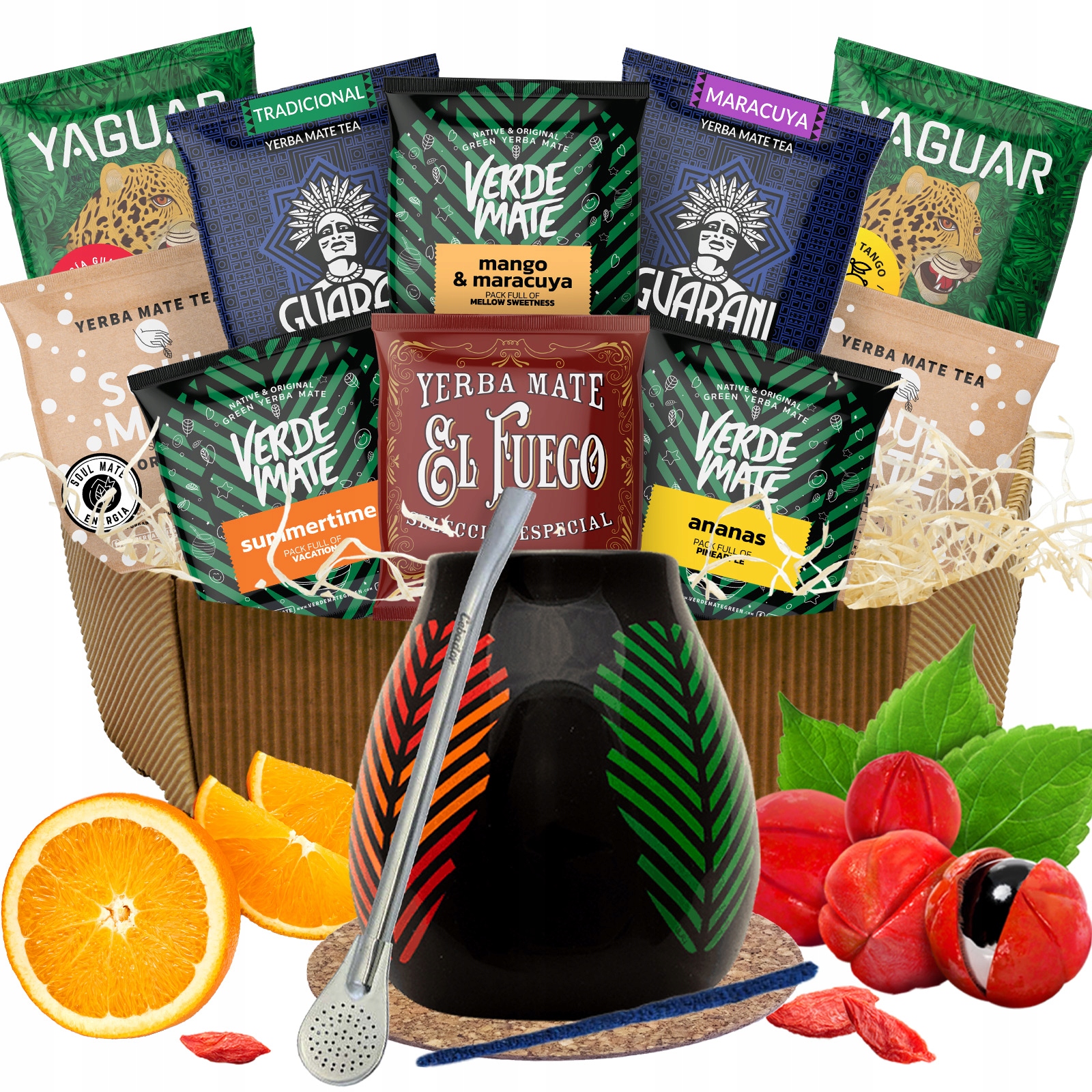Dárková sada tykev bombilla 10x50g Yerba Mate