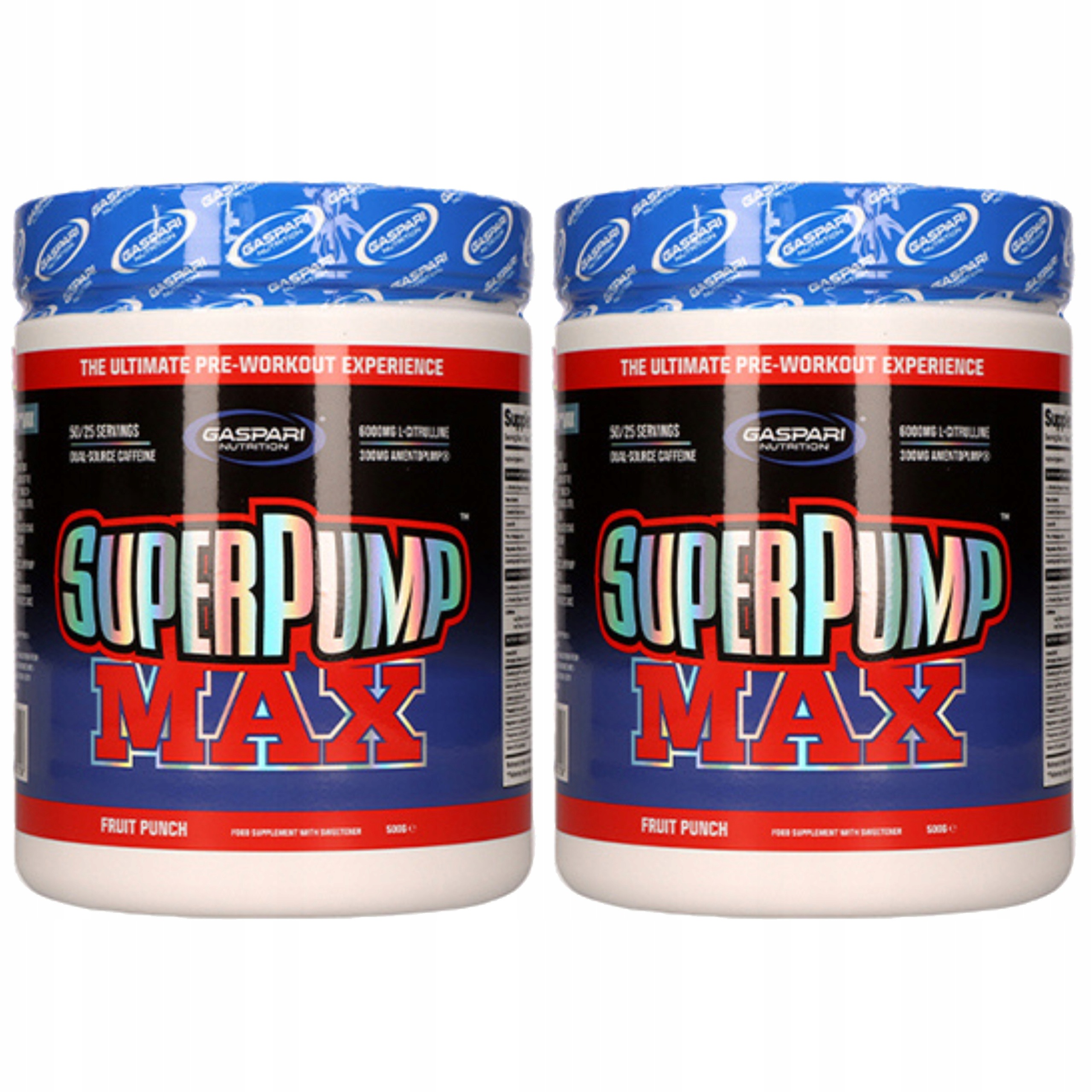 2x Předtréninkovka Kreatin Citrulin Pump Max 500 g Ovocný Gaspari