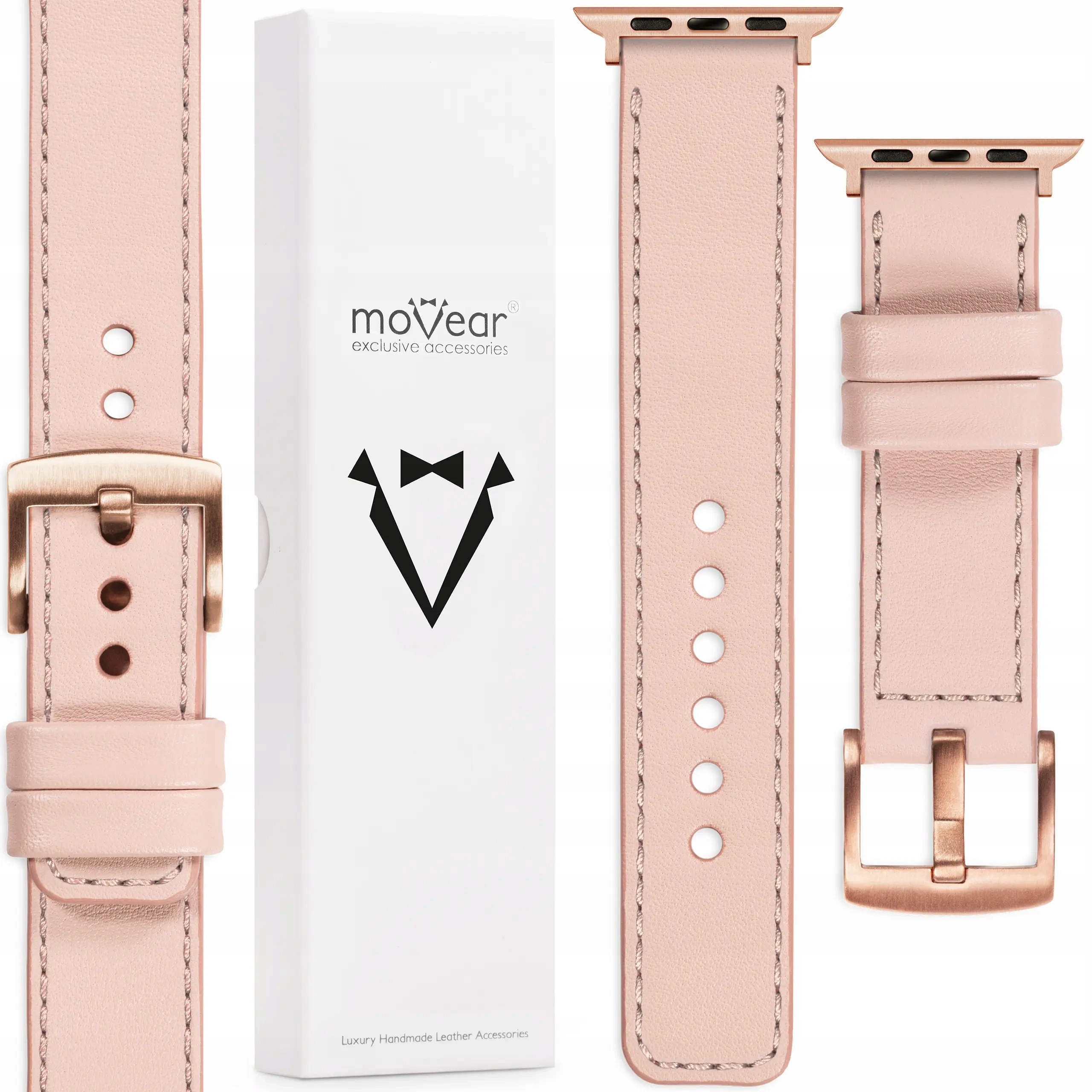 Exkluzivní řemínek 22 mm pro Apple Watch 42/41/40/38 mm Italská kůže Movear