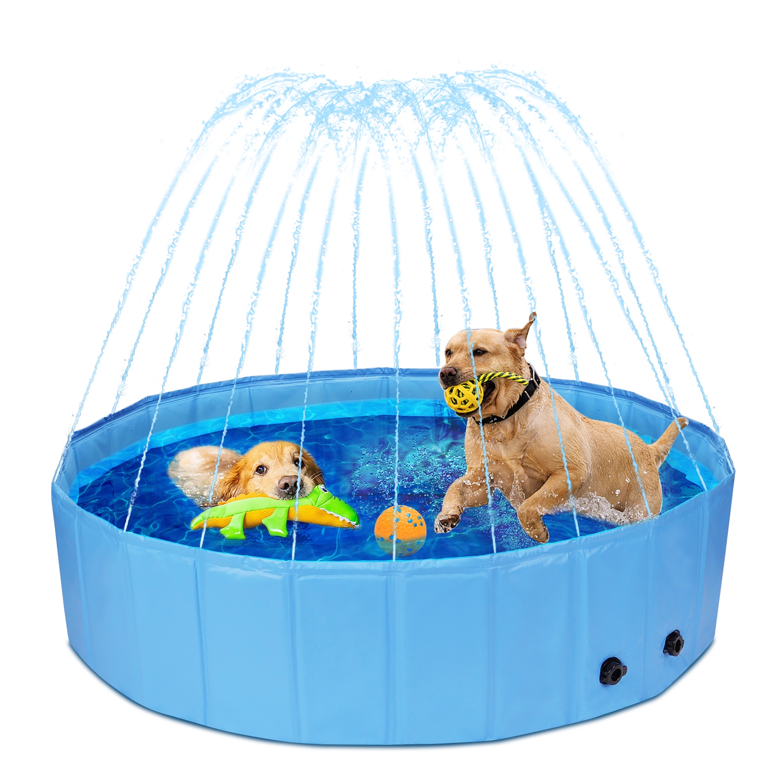 Levně Rozpěrný Zahradní Skládací Bazén Pro Psa Modrý 120×30 M