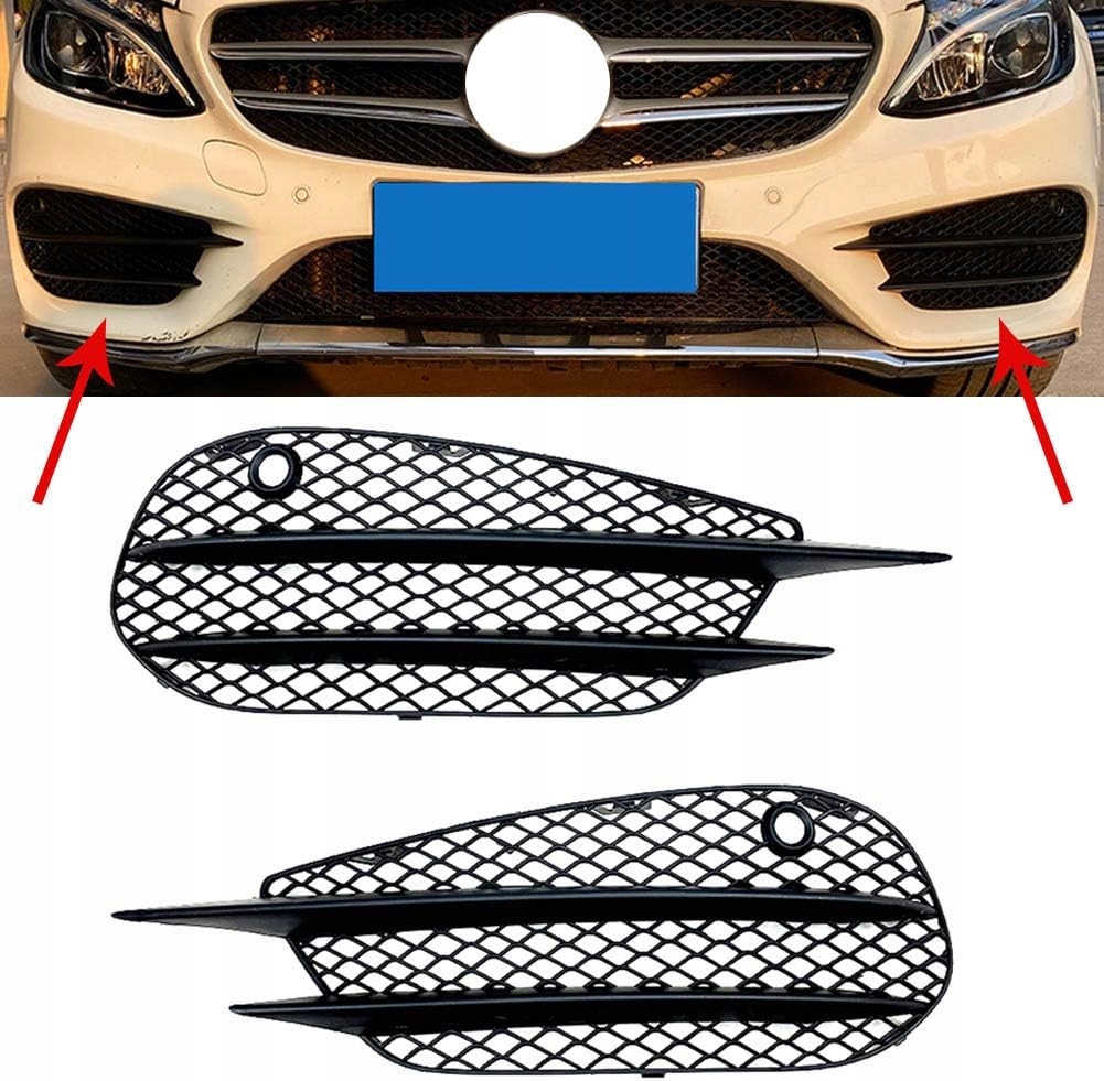 2x přední grilovací atrapa pro Mercedes-Benz třídy C W205 černá 2058852523