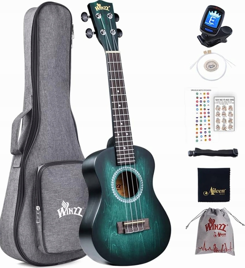 Koncertní Ukulele 60 CM, Sada Pro Dospělé Děti, Živé Barvy