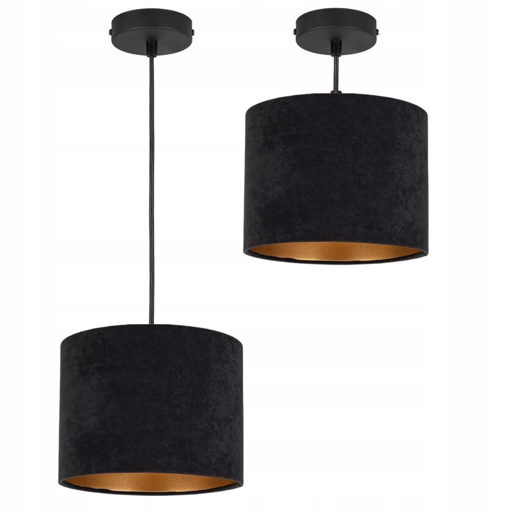 Design Závěsné Stropní Svítidlo Stínidlo Semiš Zlatá