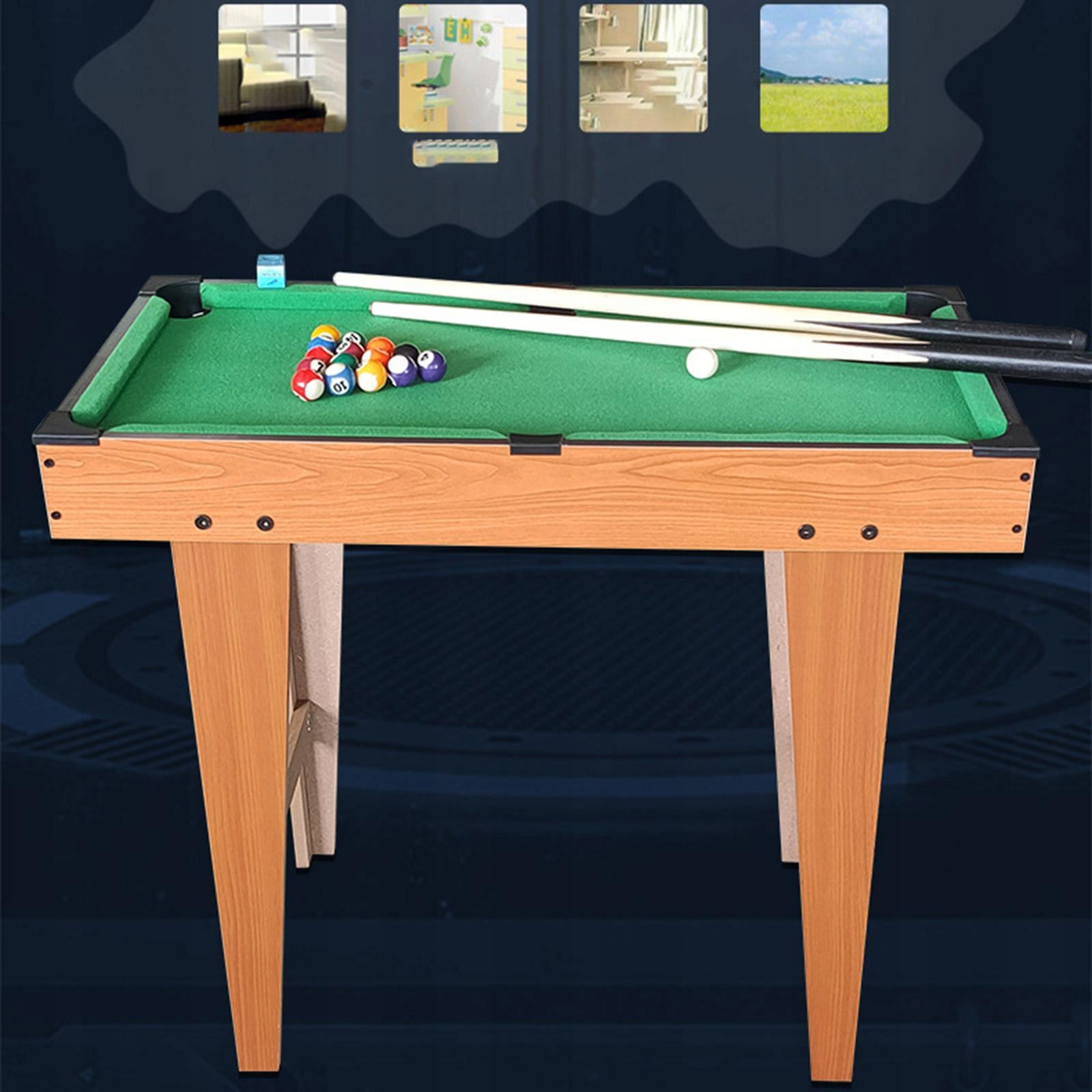 Portable Pool Table Set Interaction Toys Chalk, Rodzaj stołu brak informacji