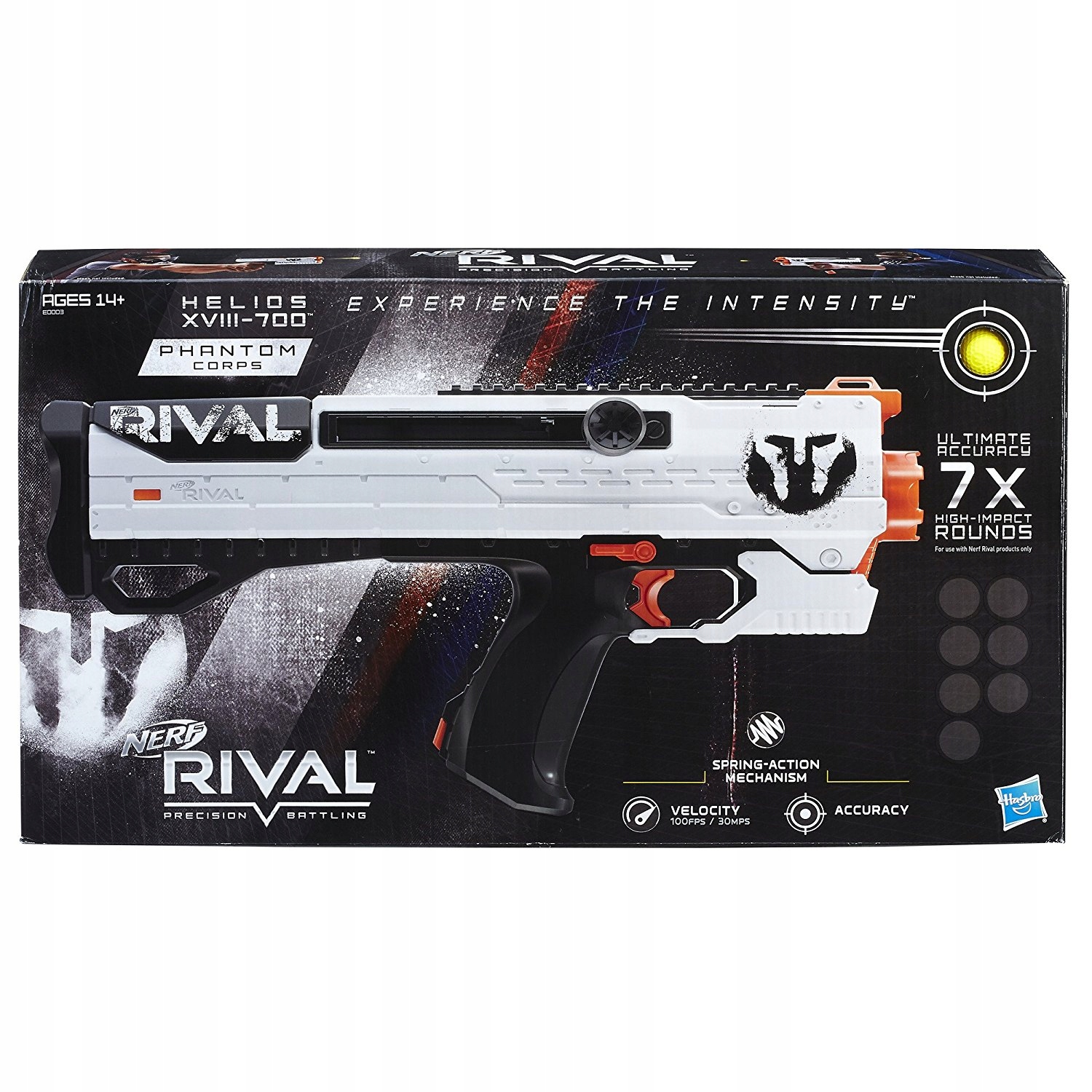 NERF RIVAL HELIOS WYRZUTNIA MAGAZYNEK NA KULKI X7 Wiek dziecka 14 lat +
