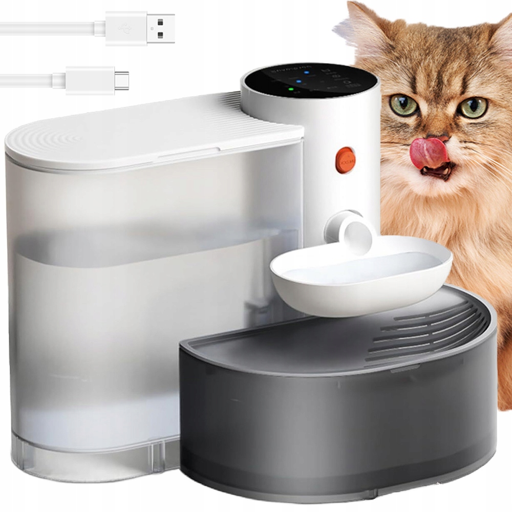 Levně Napáječka Pro Kočky Psa Fontána Napáječka Automatická Miska Tichý Filtr 3L