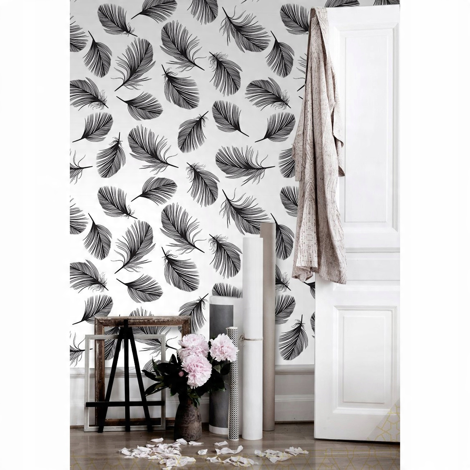 

Fototapeta flizelina Rysowane pióra 208x146 + klej