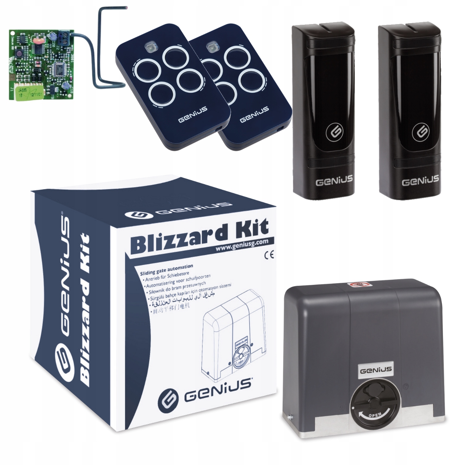 Genius Blizzard 400 Pilot Echo 2szt. Napęd do bramy przesuwnej automat